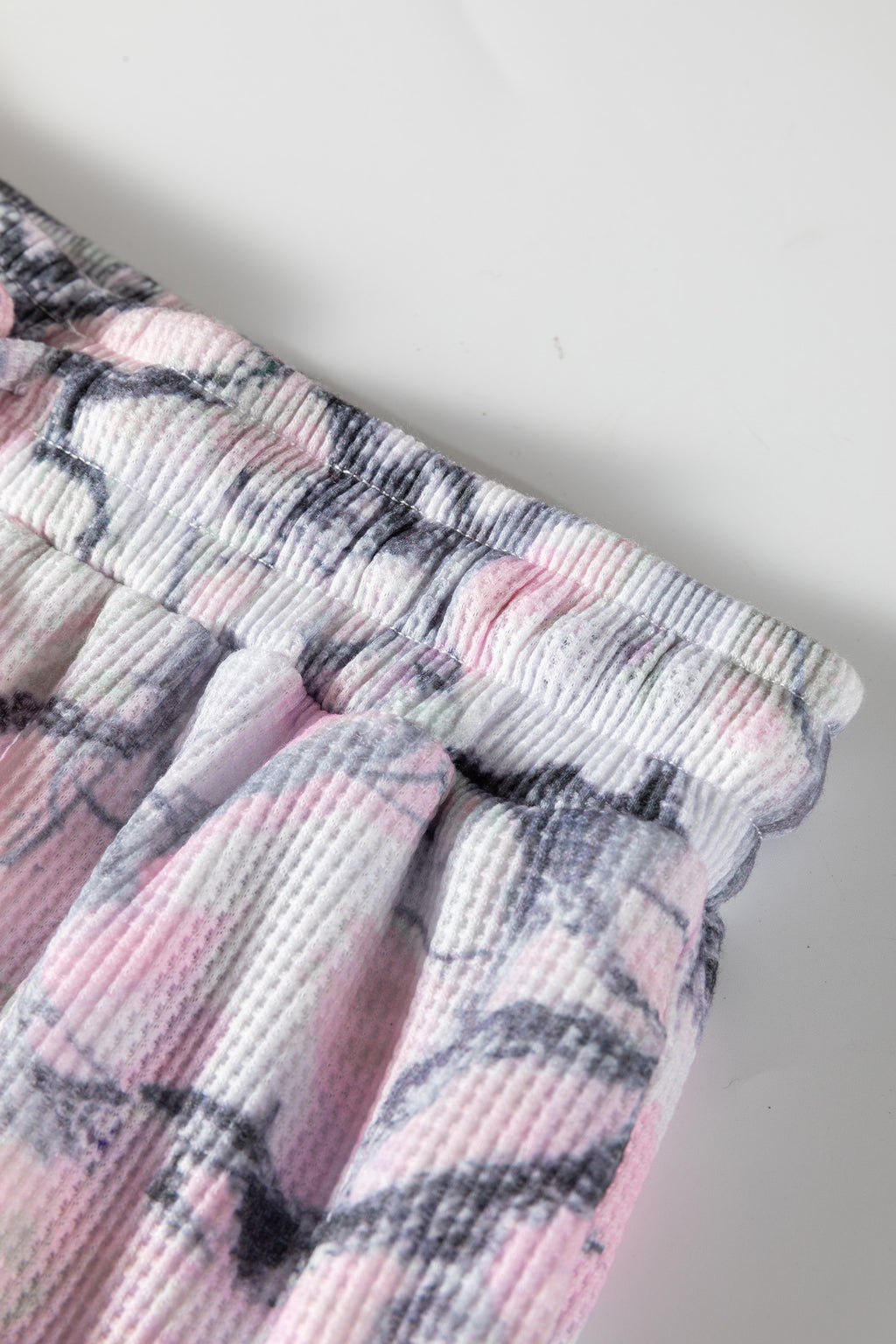 Pink Camo Henley Top and Short Set