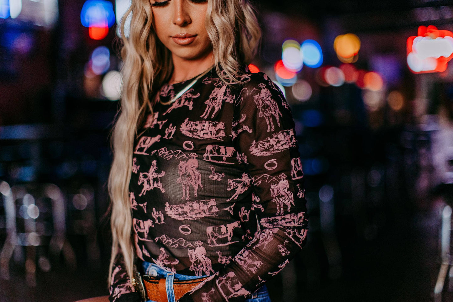 Western Mesh Top