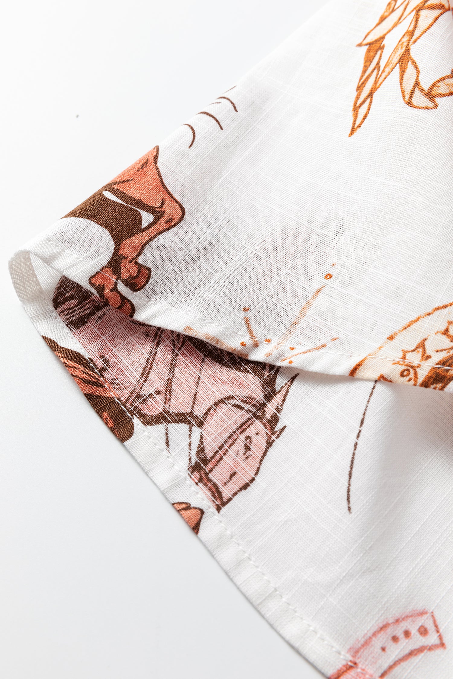 White Rodeo Cowgirl Print Button Up Shirt