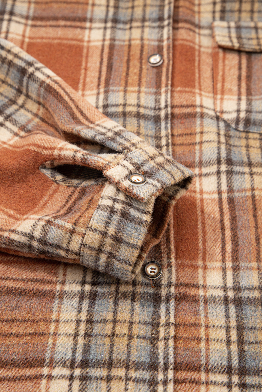 Plaid Print Buttoned Plus Size Shacket