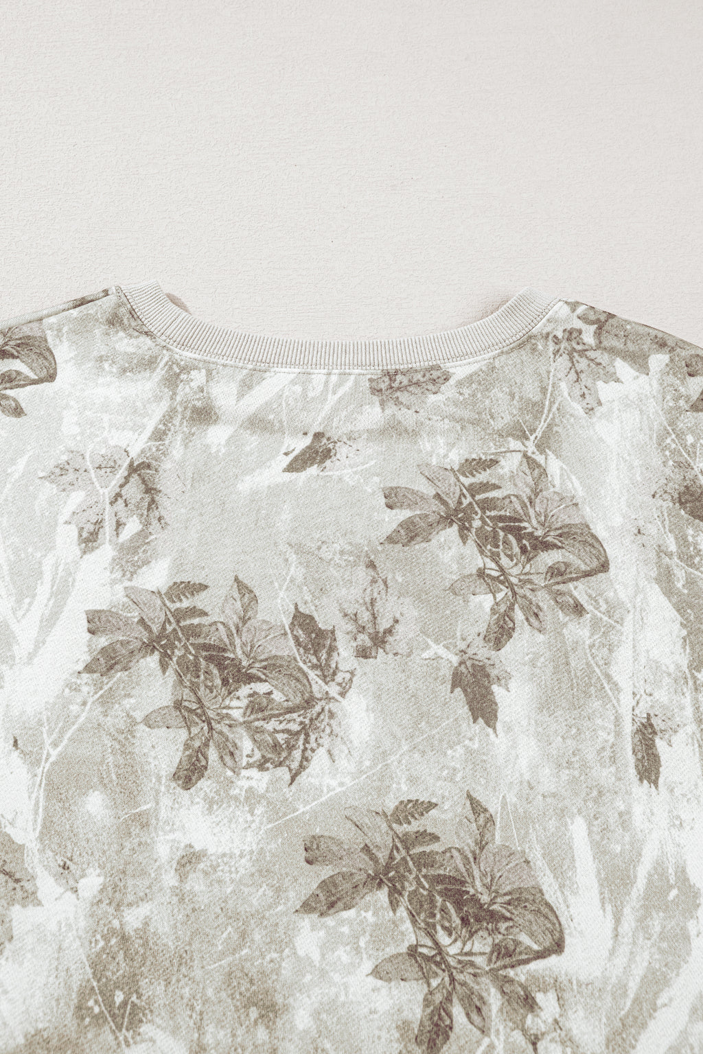 Camo Print Baggy Slit Sweatshirt