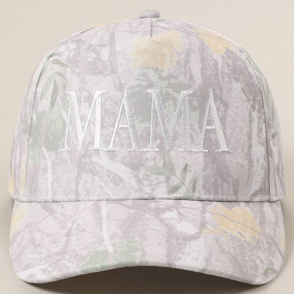 MAMA Letter Embroidery Real Tree Camo Baseball Cap