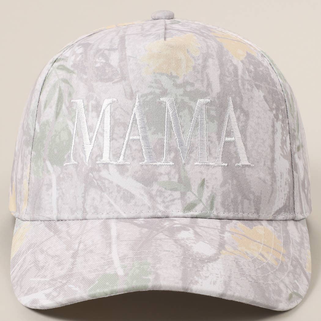 MAMA Letter Embroidery Real Tree Camo Baseball Cap