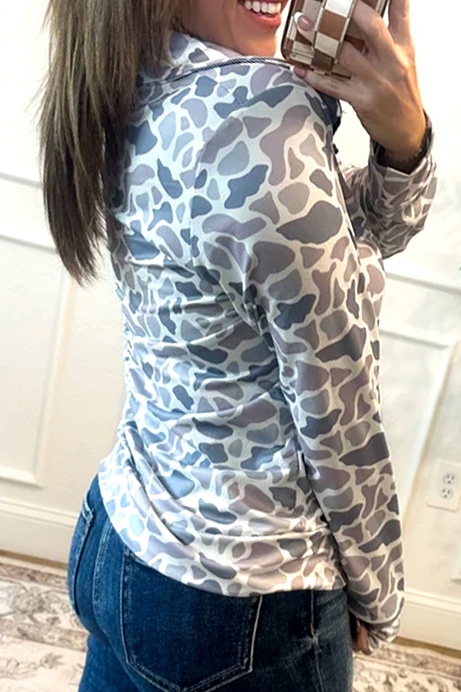 Camouflage Print Pullover Sweatshirt