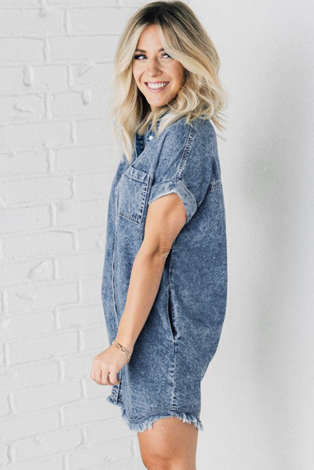 Mineral Wash Denim Dress