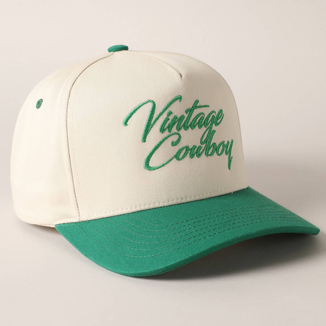 Vintage Cowboy Embroidery Baseball Cap