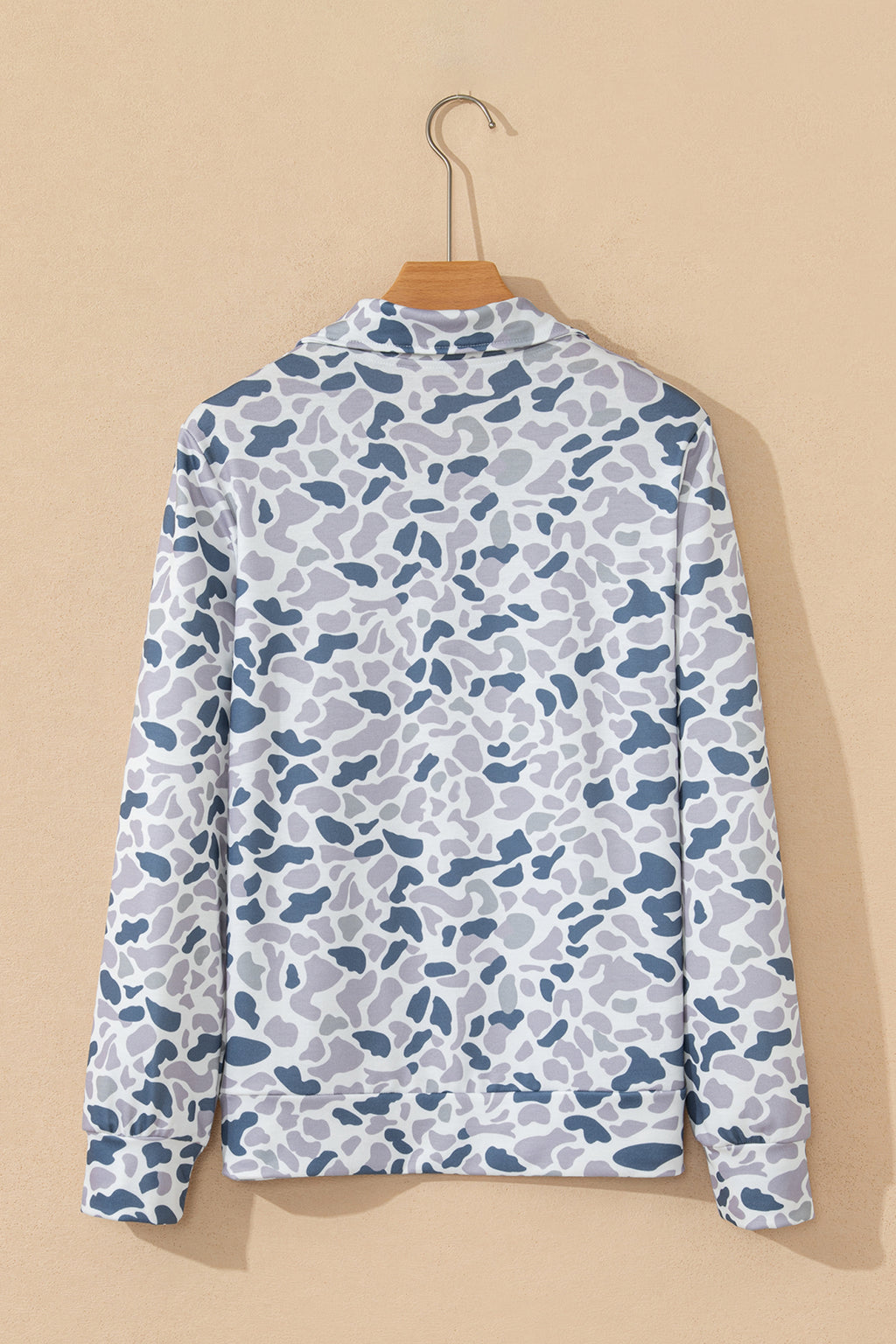 Camouflage Print Pullover Sweatshirt