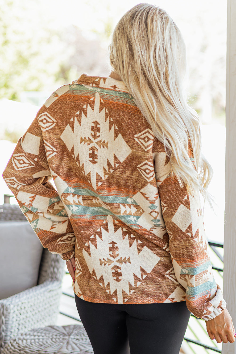 Quarter Zip Aztec Sweatshirt