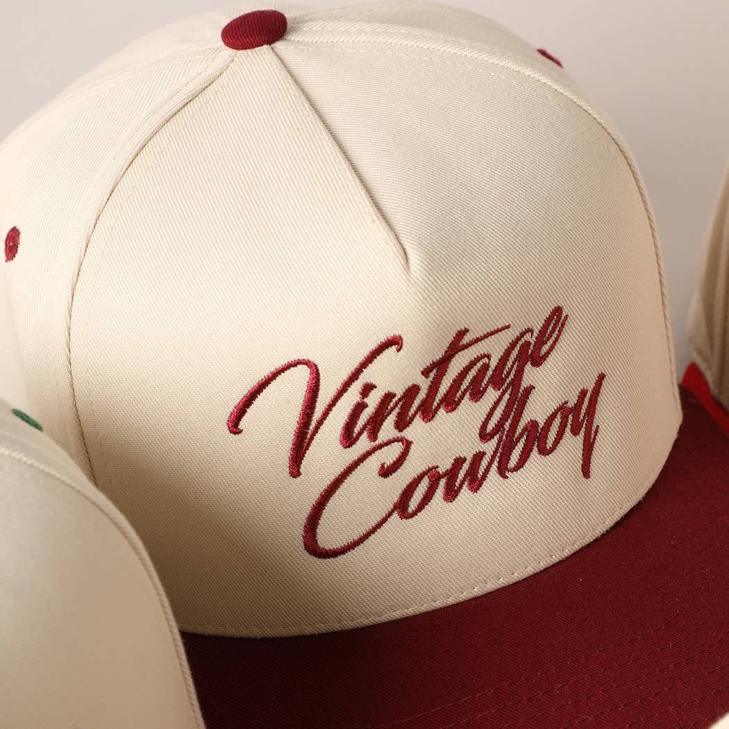 Vintage Cowboy Embroidery Baseball Cap