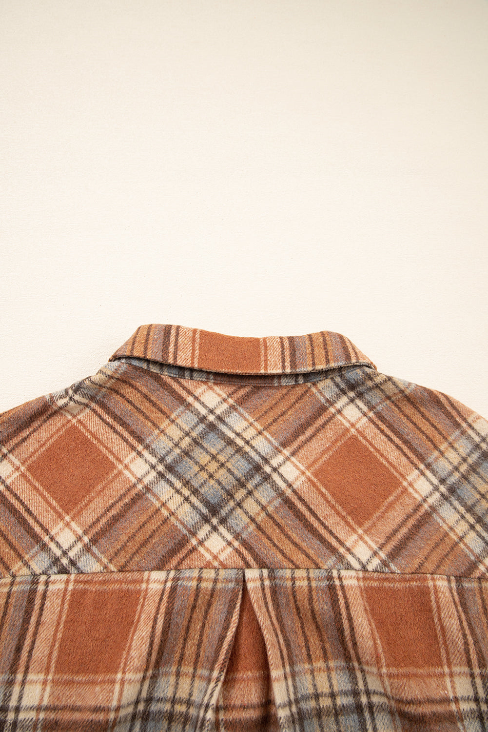 Plaid Print Buttoned Plus Size Shacket
