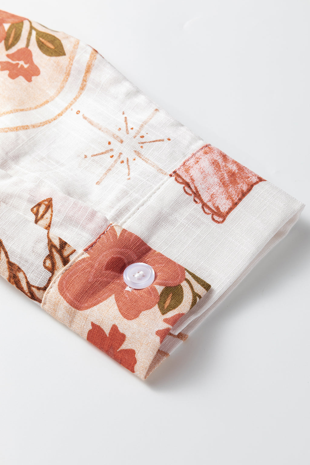 White Rodeo Cowgirl Print Button Up Shirt