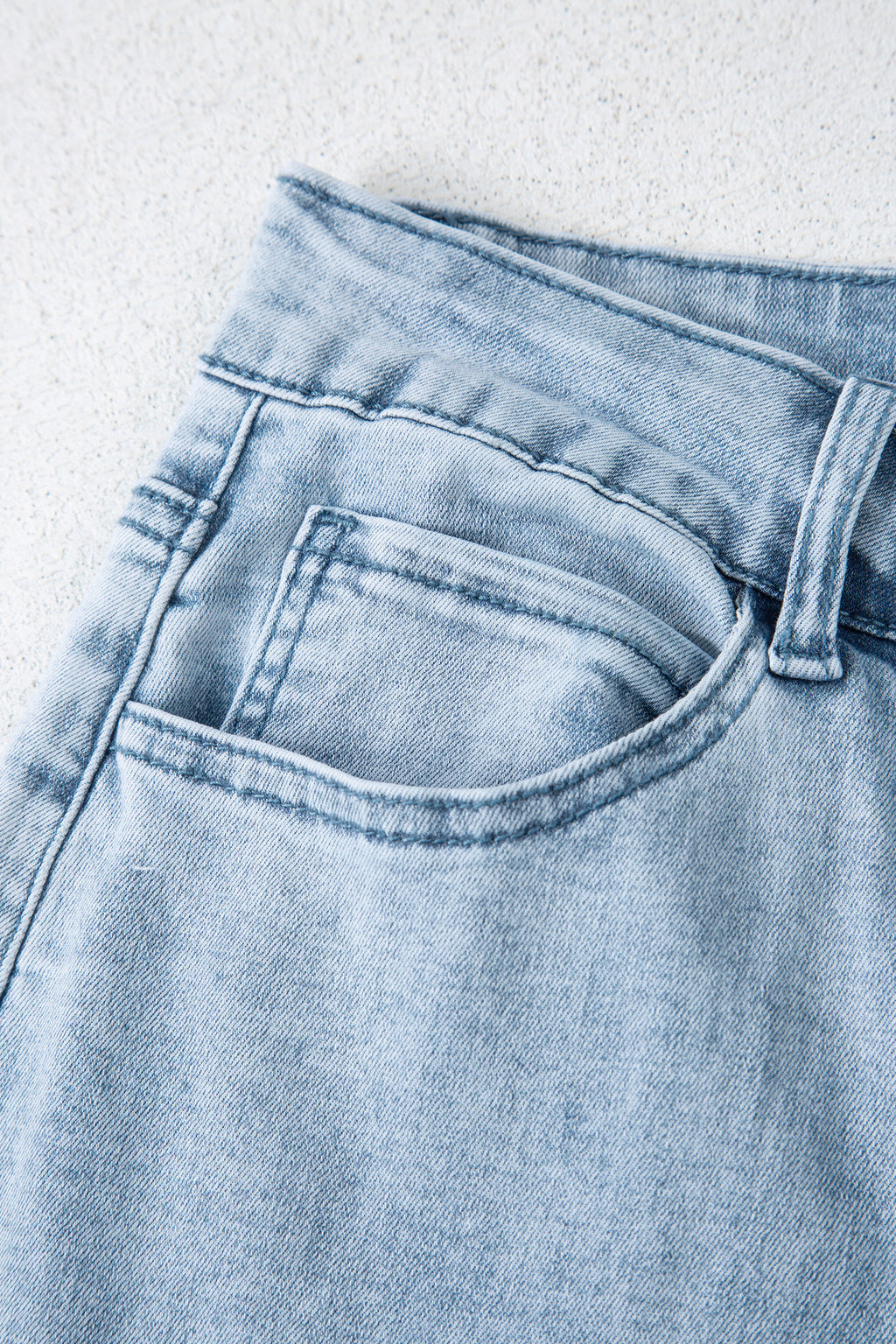 Bow Side Detail Straight Leg Jeans