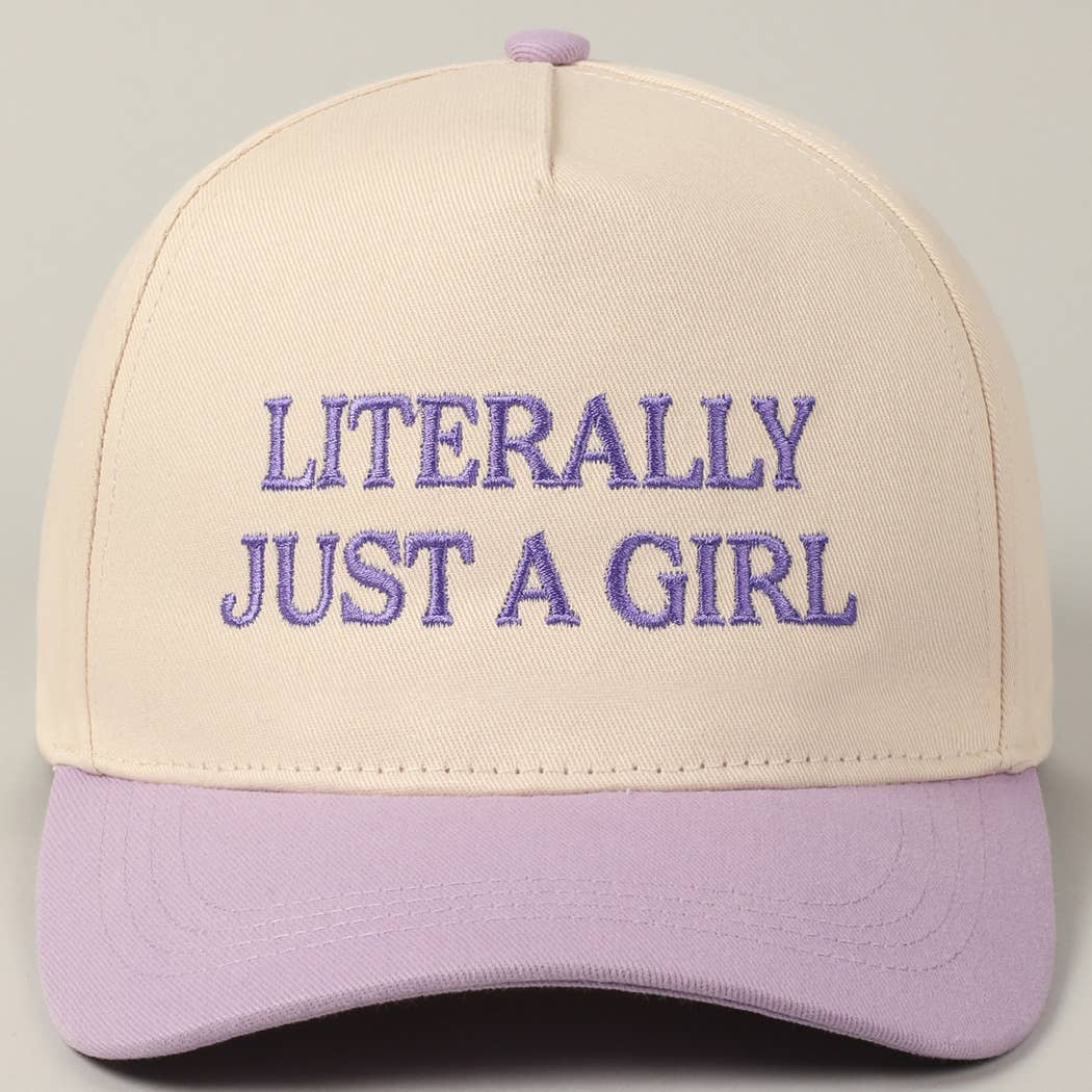 Literally Just A Girl Embroidered Trucker Hat