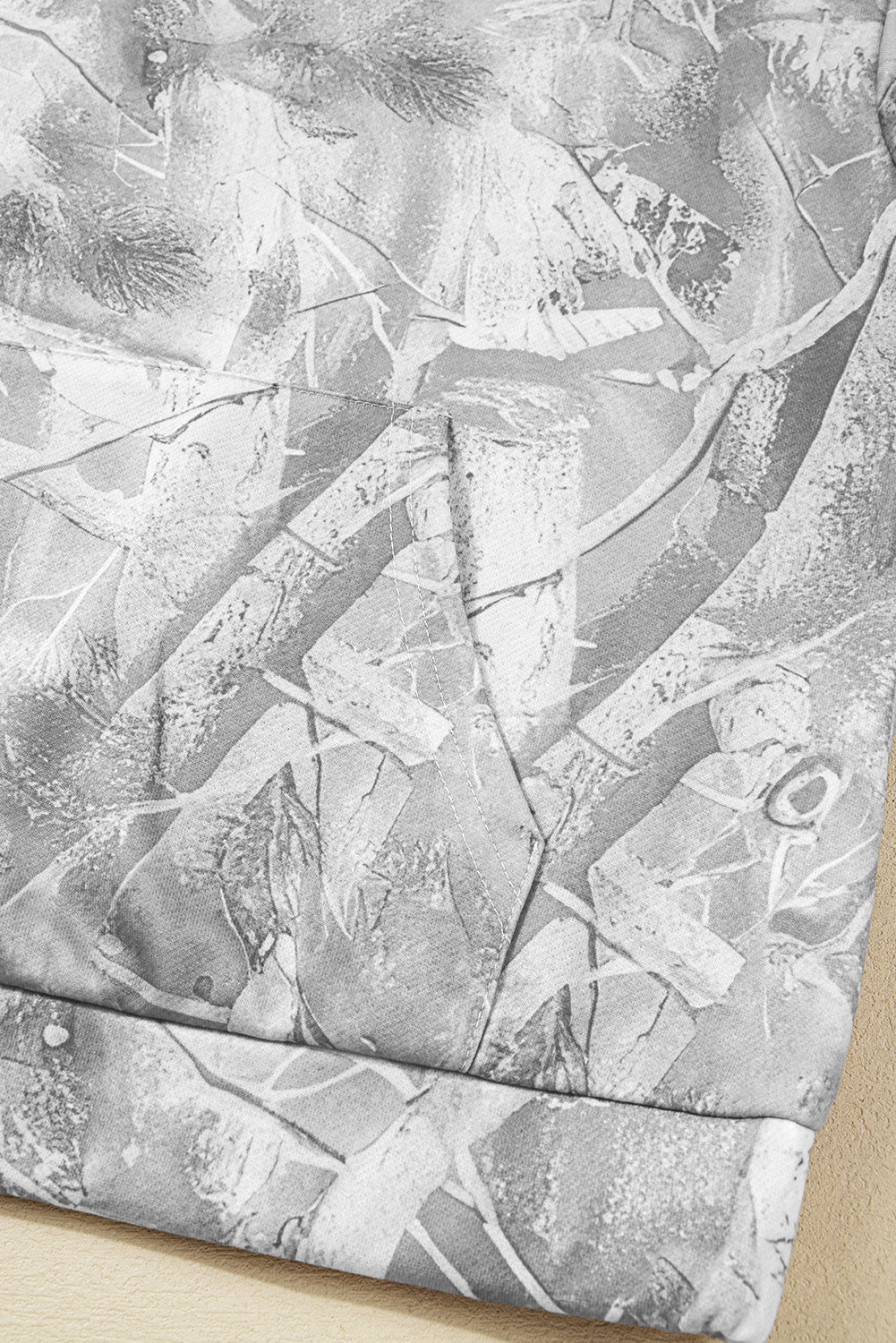 Camouflage Woodland Print Oversized Sporty Hoodie