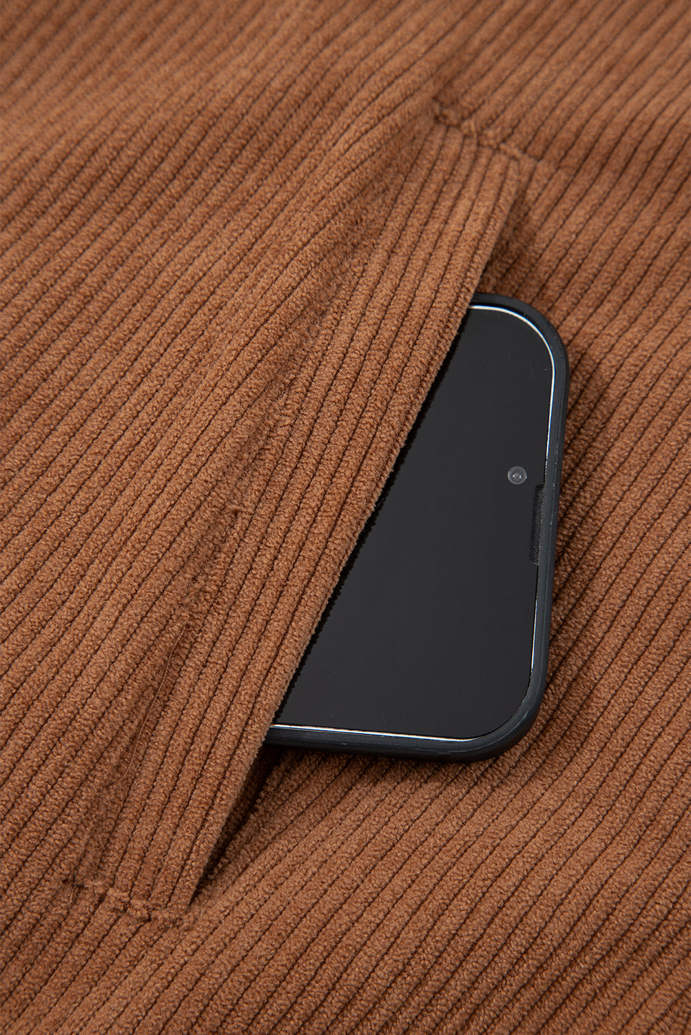 Cinnamon Fleece Lined Corduroy Jacket