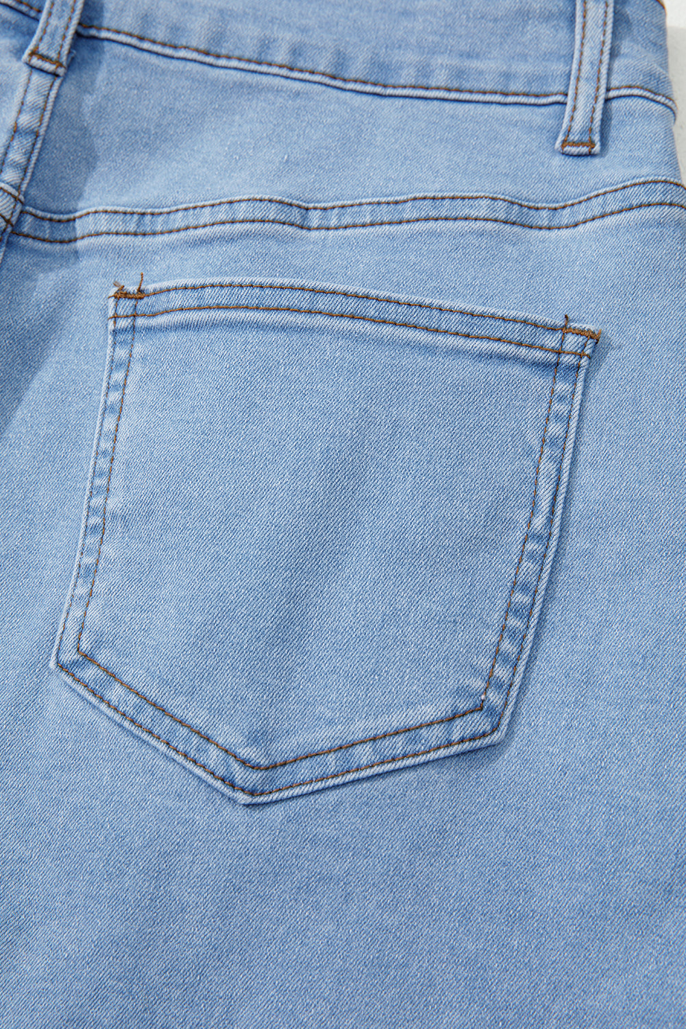 Western Embroidered Denim Mini Skirt