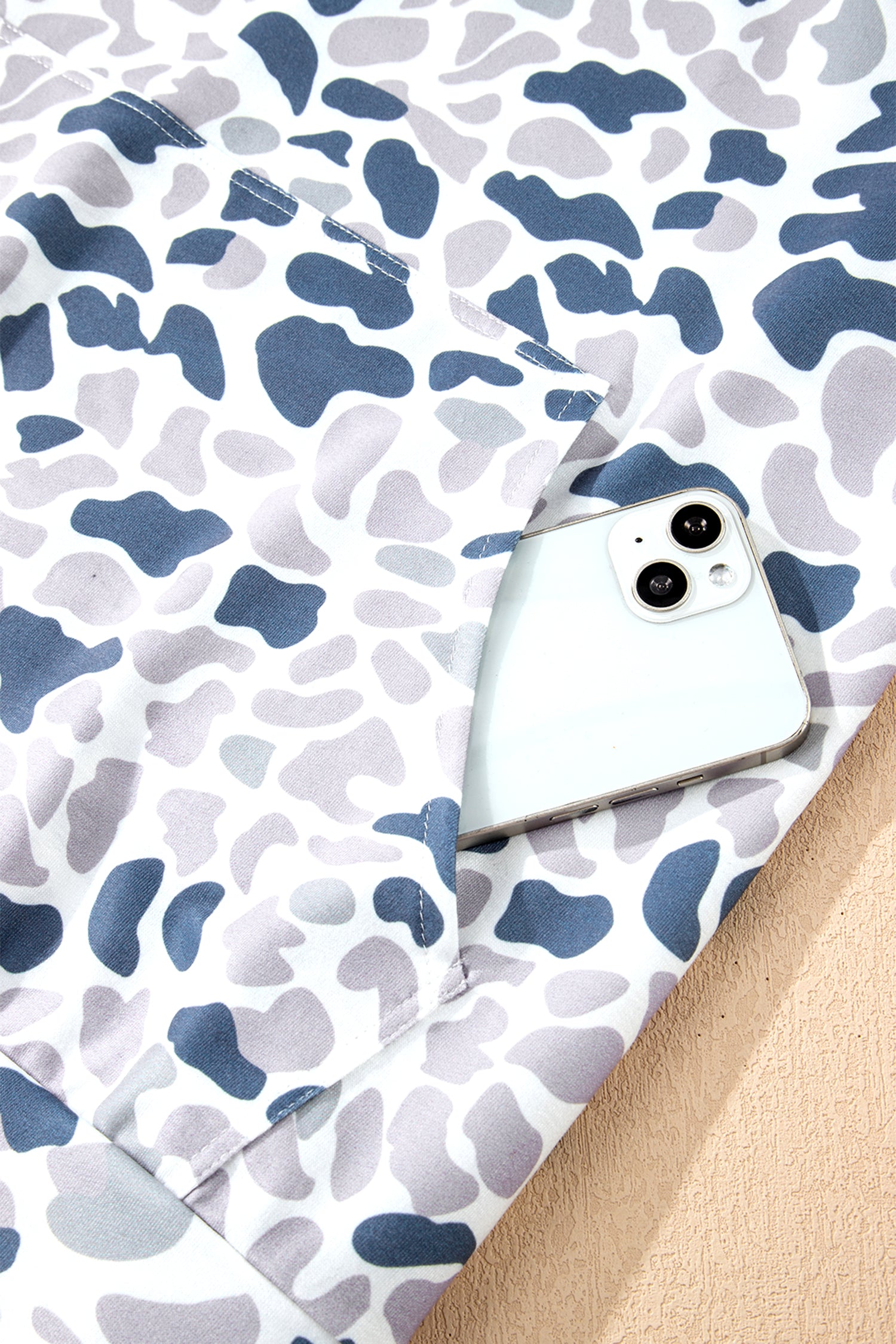 Camouflage Print Plus Pullover Sweatshirt