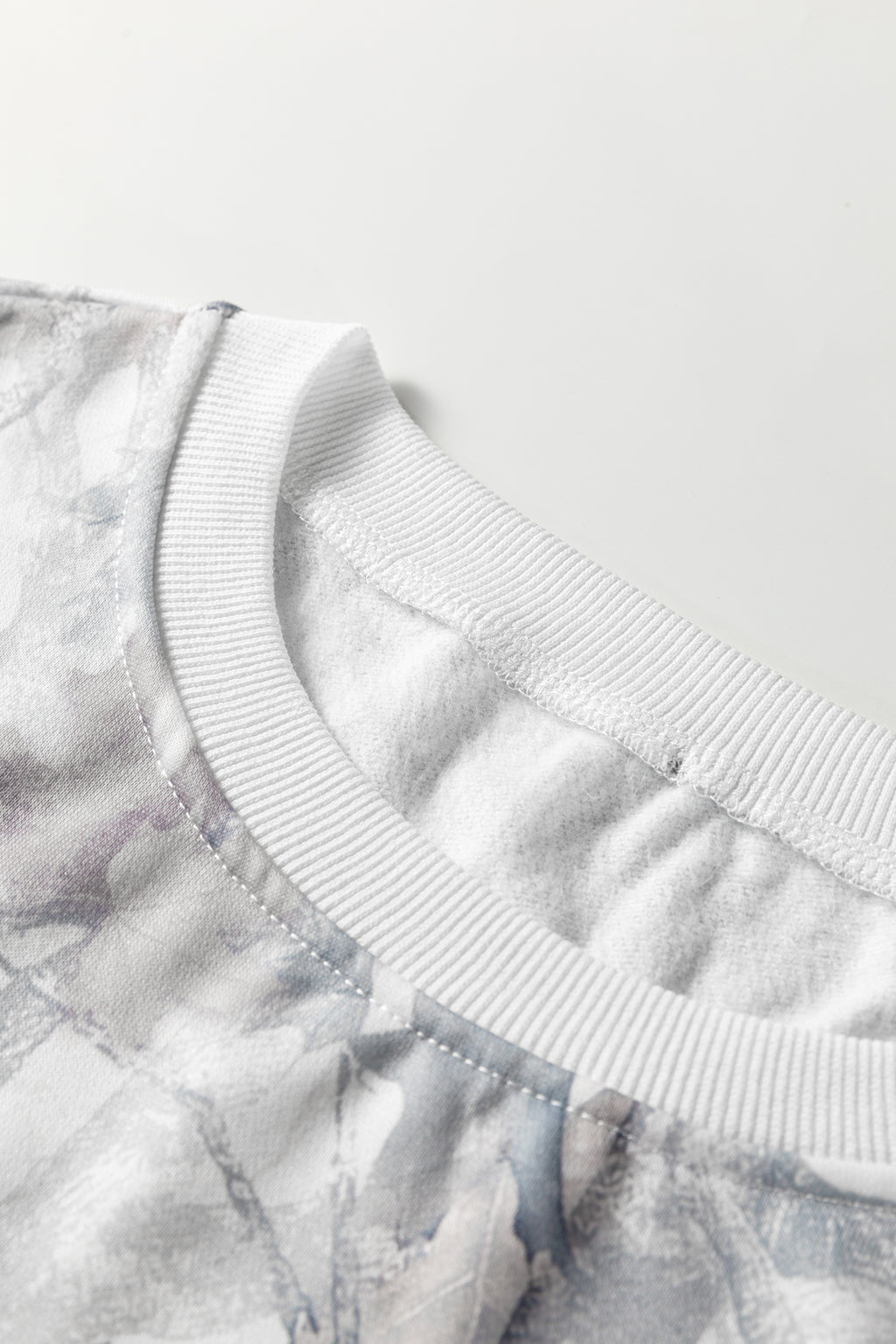 Abstract Woodland Camo Print Pullover Shorts Set