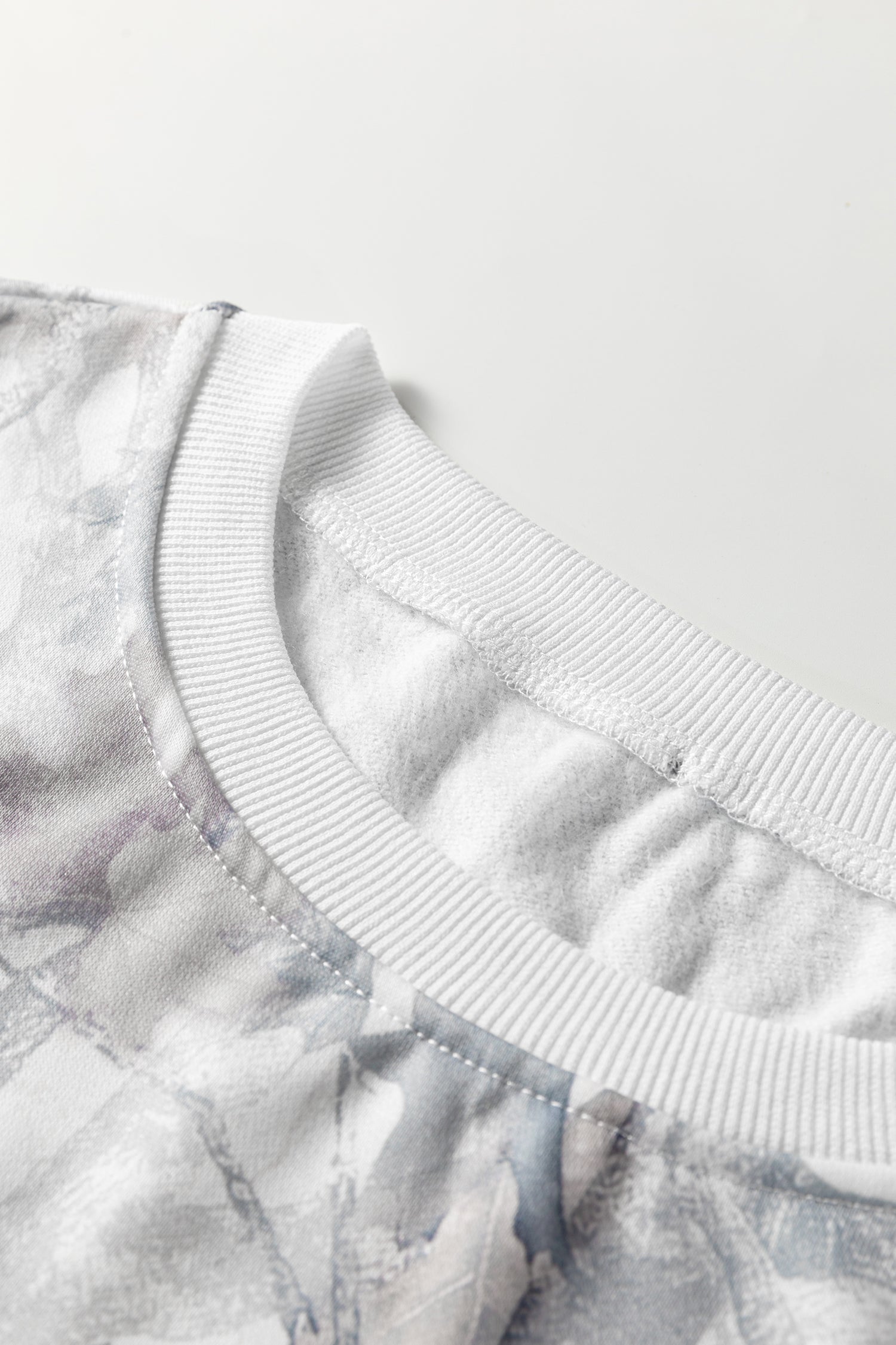 Abstract Woodland Camo Print Pullover Shorts Set