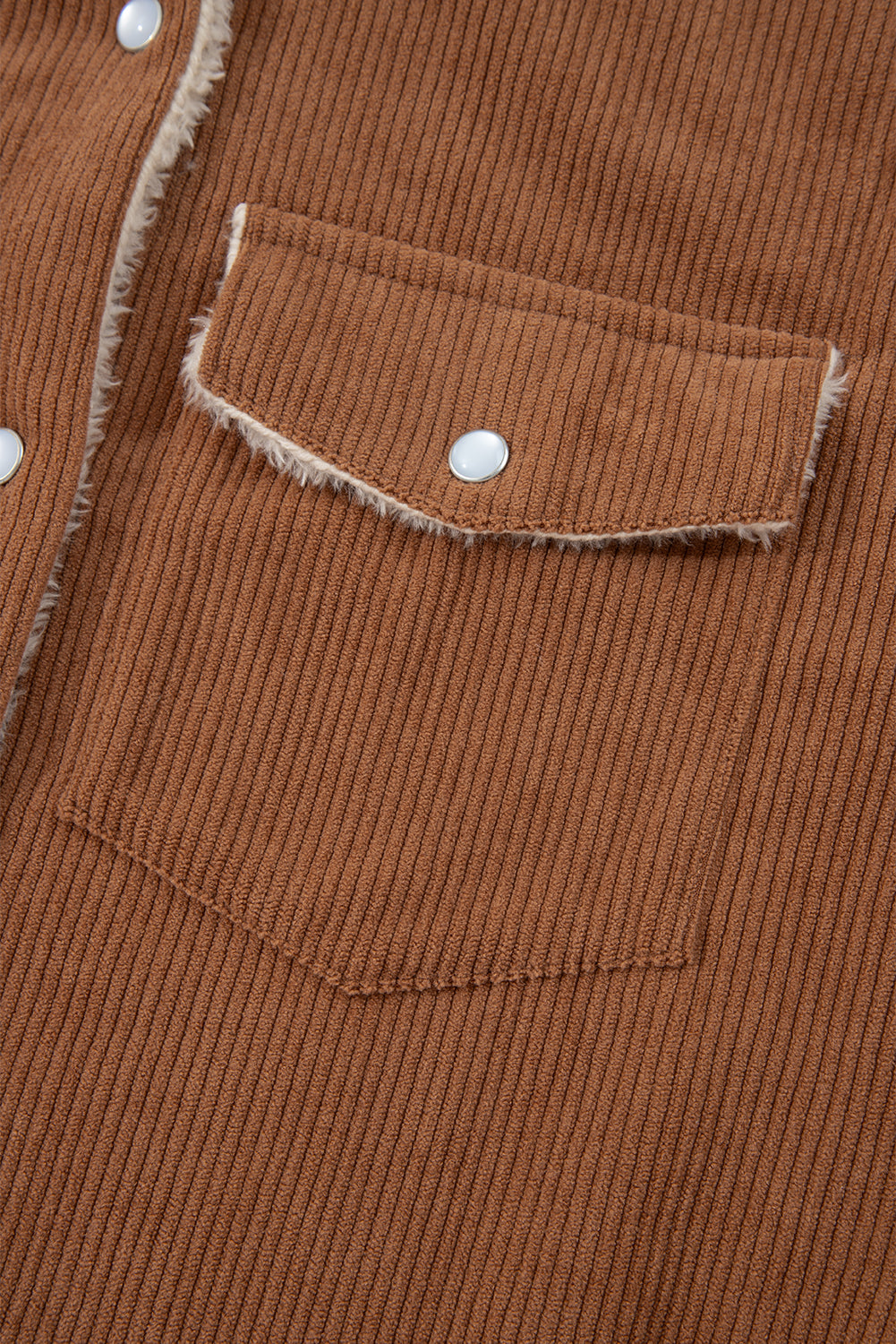 Cinnamon Fleece Lined Corduroy Jacket