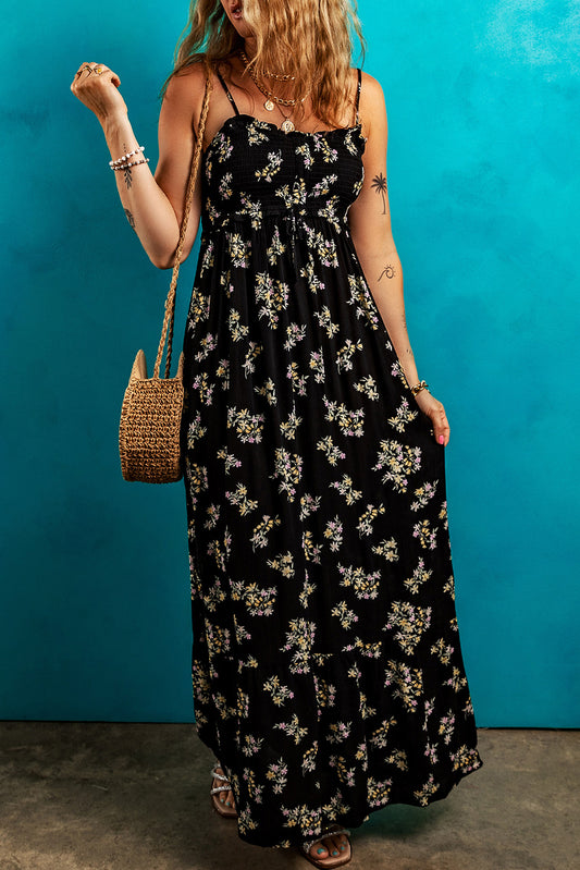 Floral Spaghetti Strap Maxi Dress