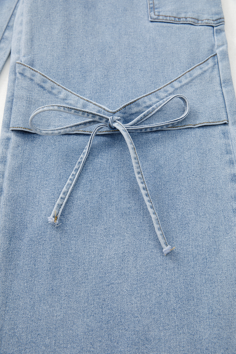 Blue Bowknot Boyfriend Cargo Jeans