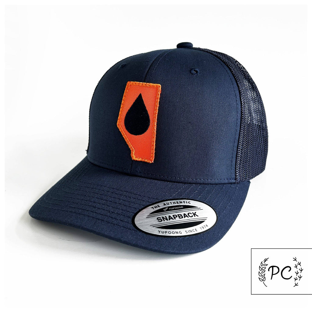Alberta oil - navy - retro trucker snapback