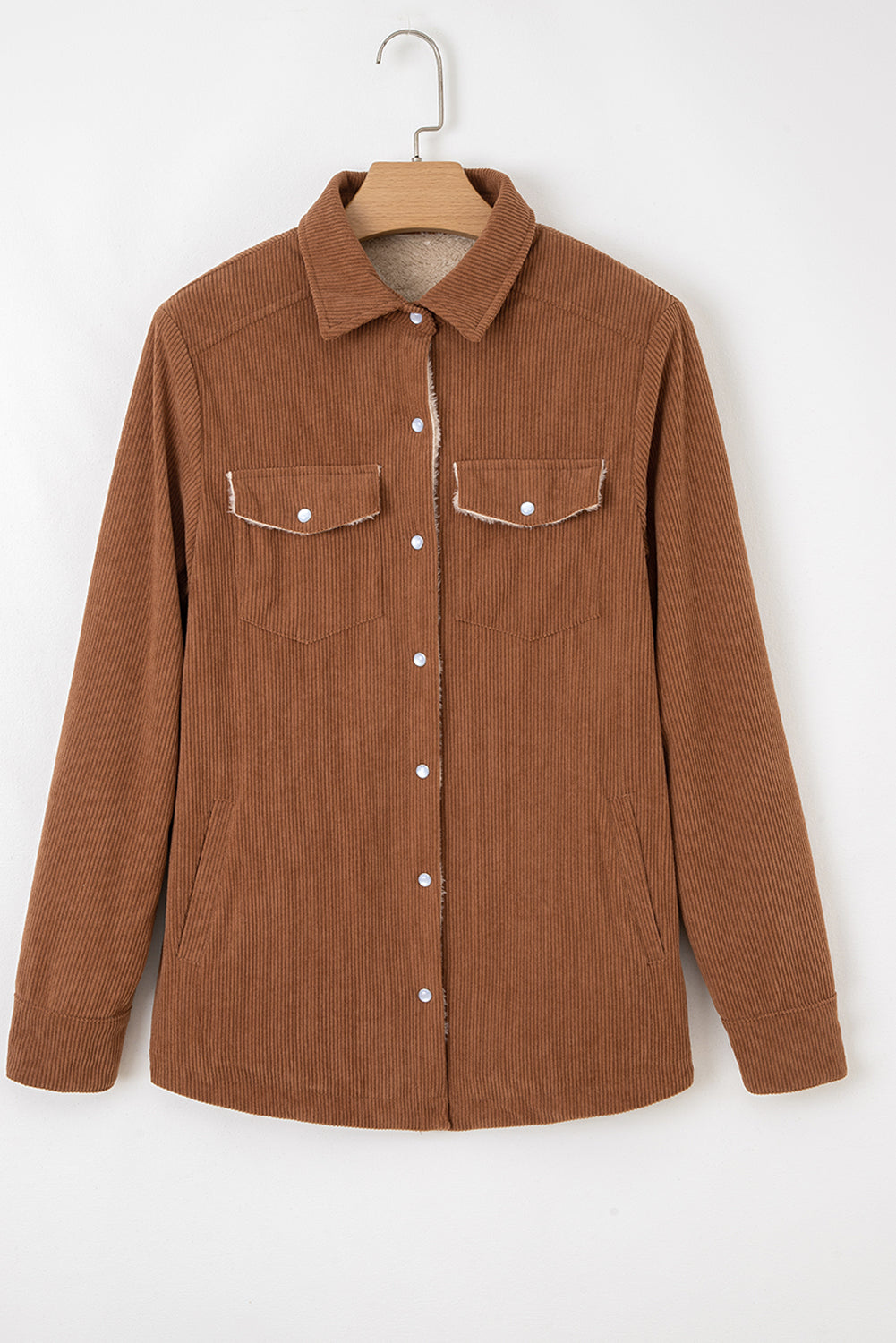 Cinnamon Fleece Lined Corduroy Jacket