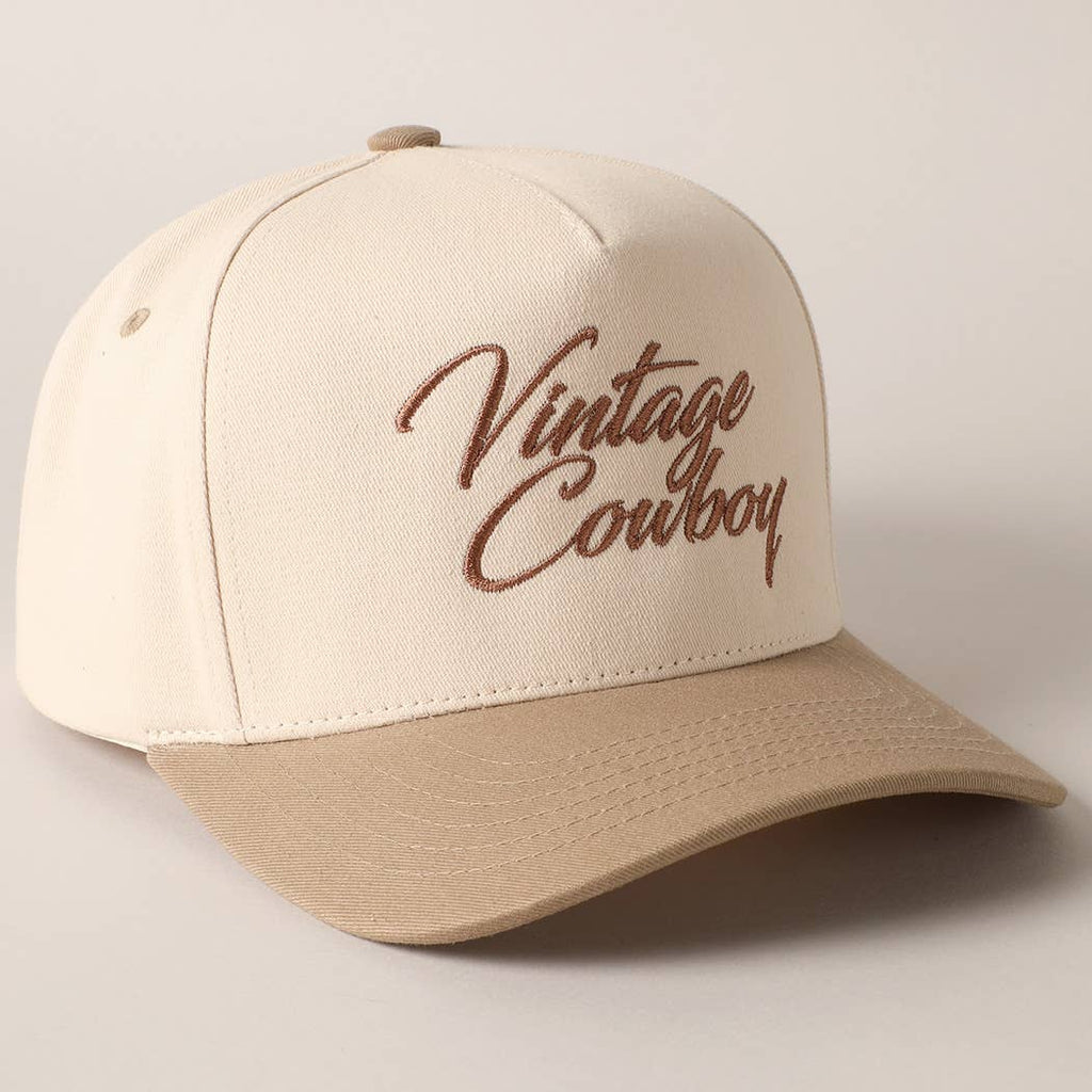 Vintage Cowboy Embroidery Baseball Cap