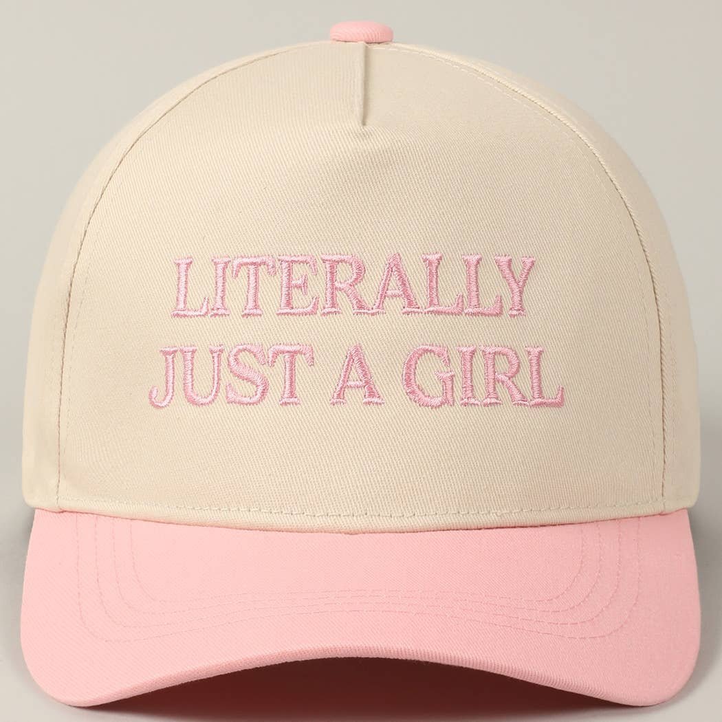 Literally Just A Girl Embroidered Trucker Hat