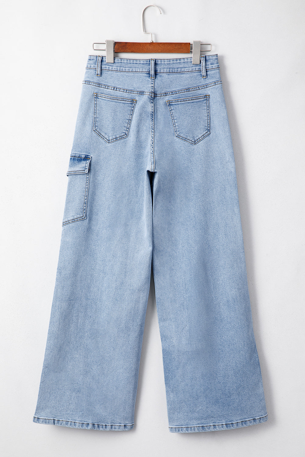 Blue Bowknot Boyfriend Cargo Jeans