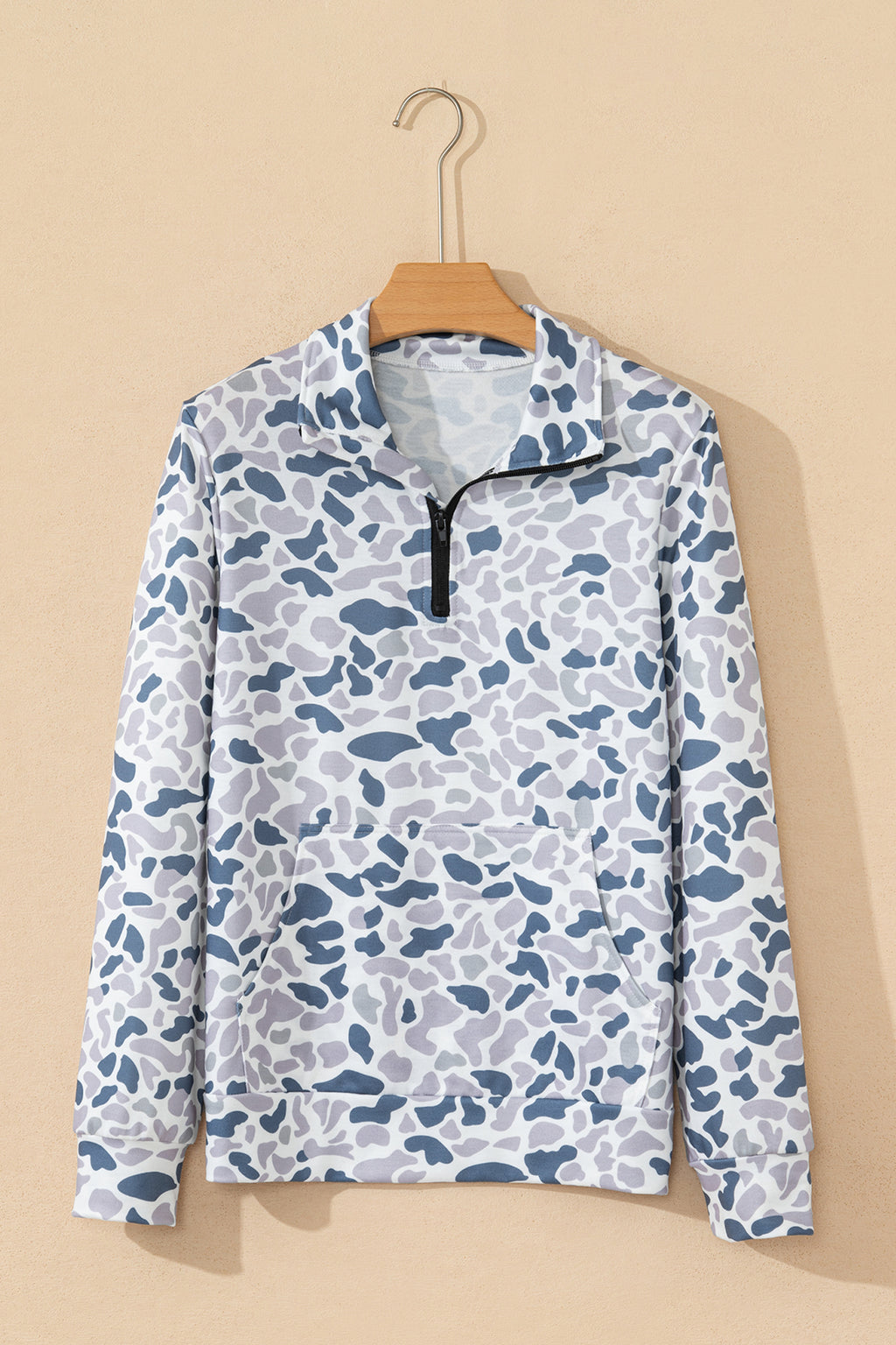 Camouflage Print Pullover Sweatshirt
