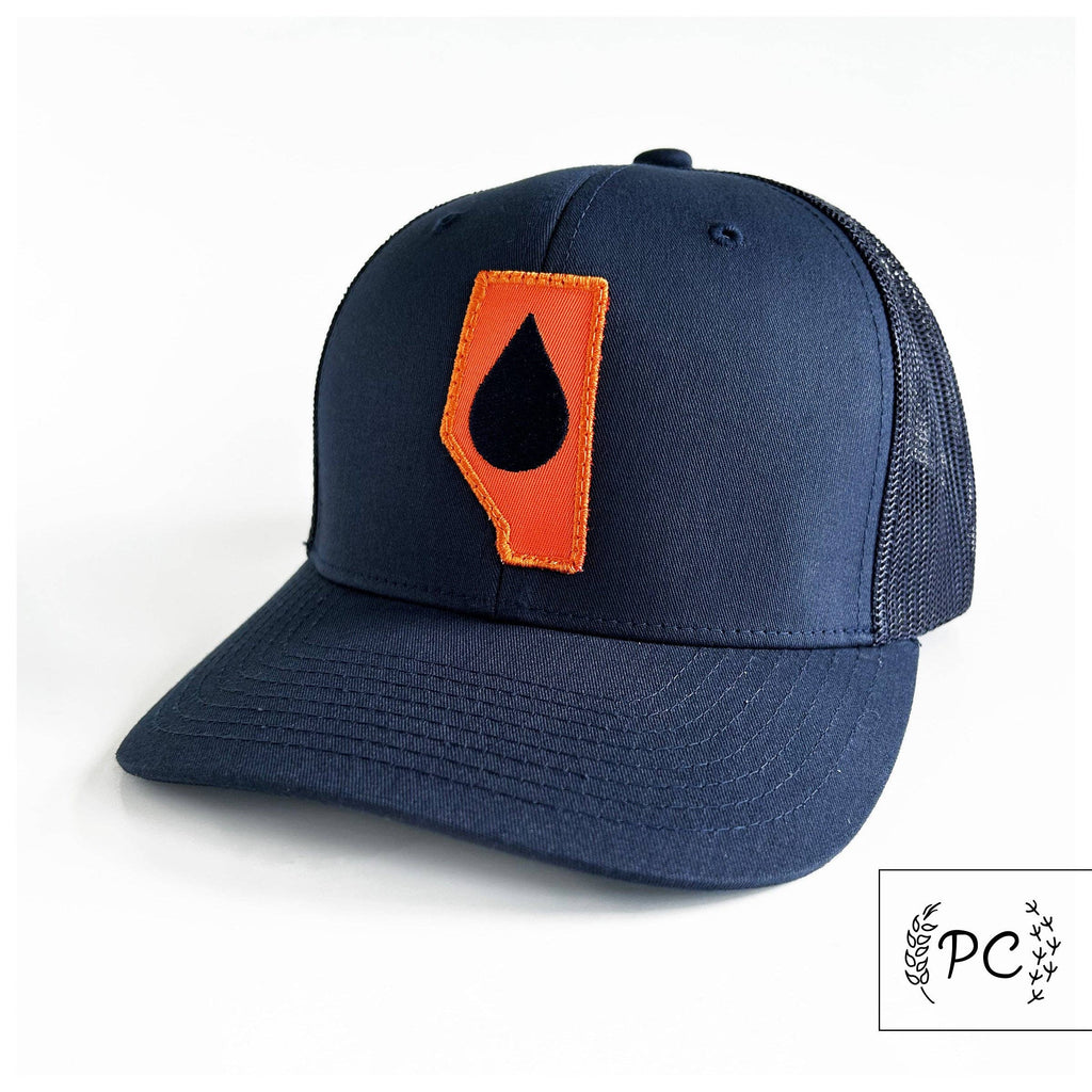 Alberta oil - navy - retro trucker snapback