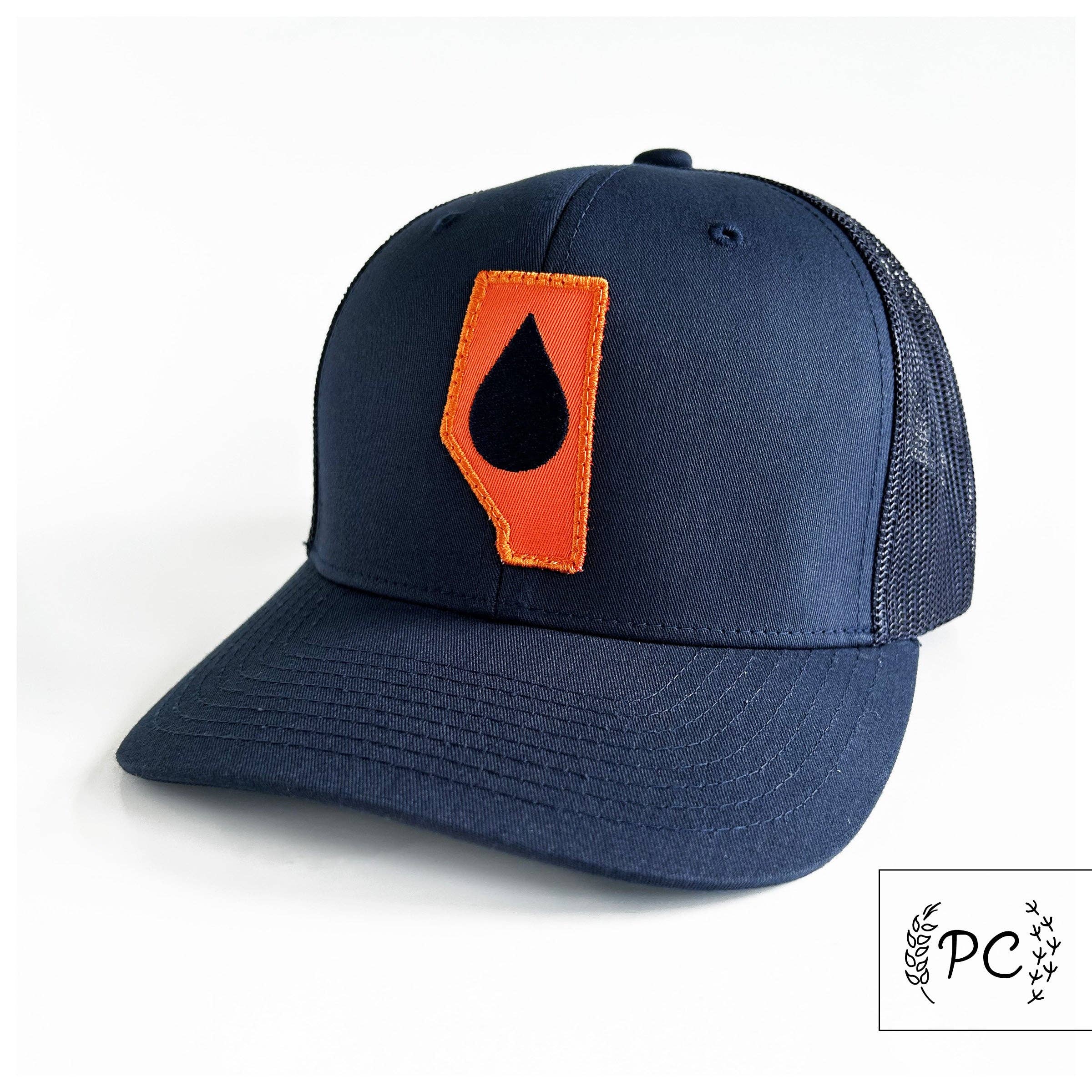 Alberta oil - navy - retro trucker snapback