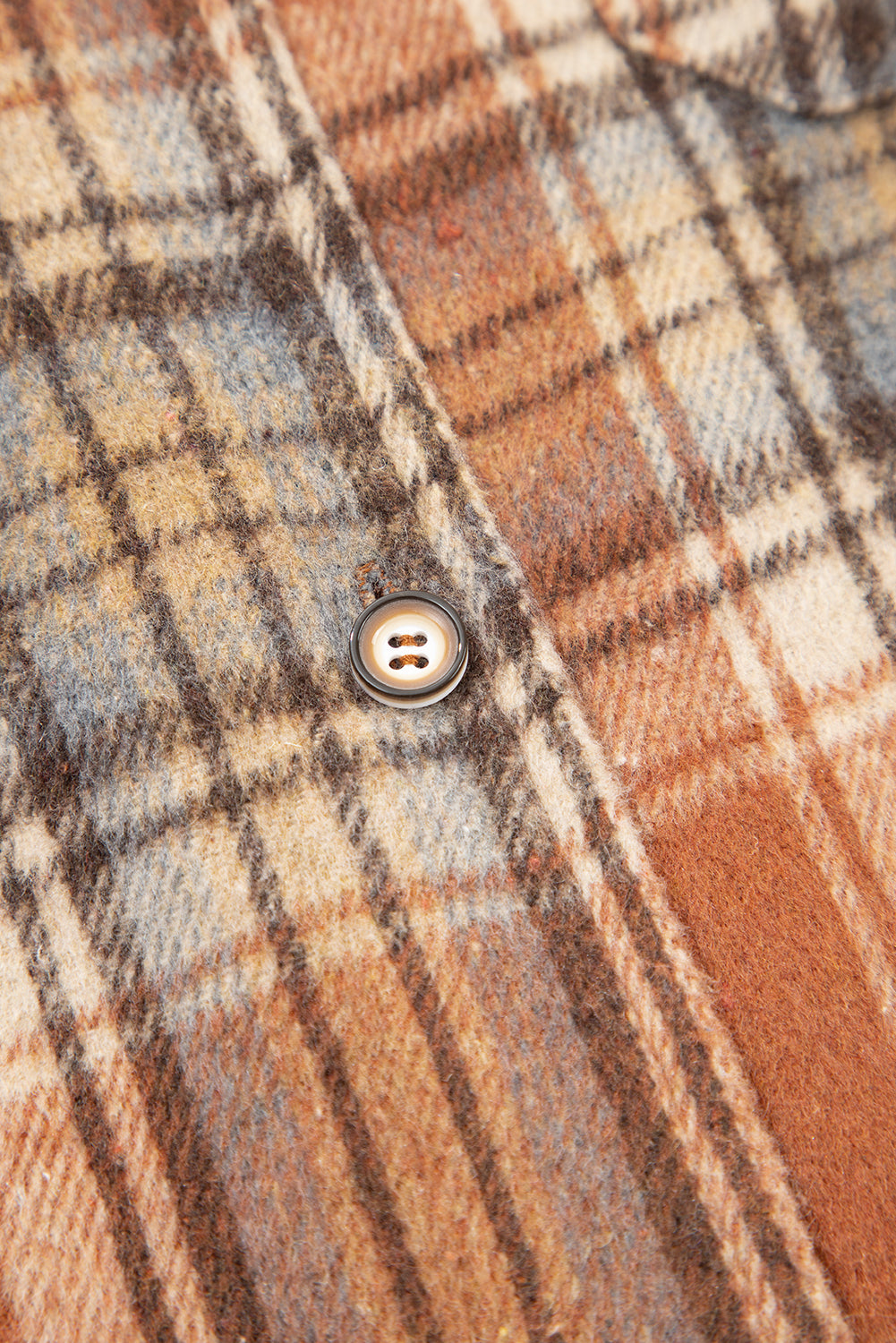 Plaid Print Buttoned Plus Size Shacket