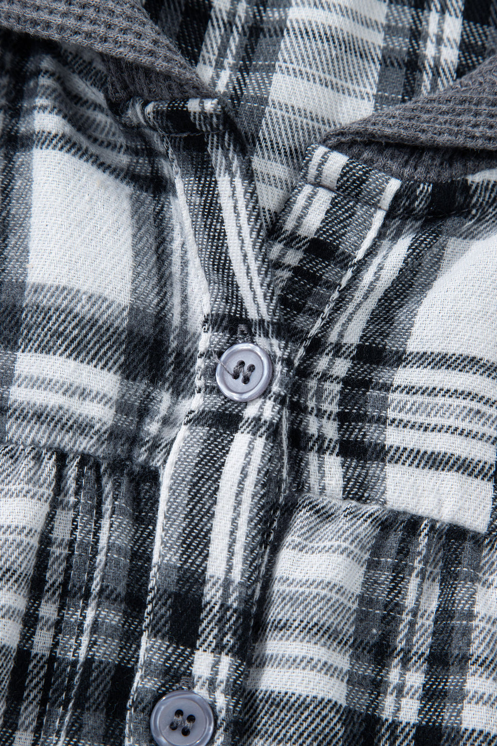 Brown Plaid Long Sleeve Hooded Sweater