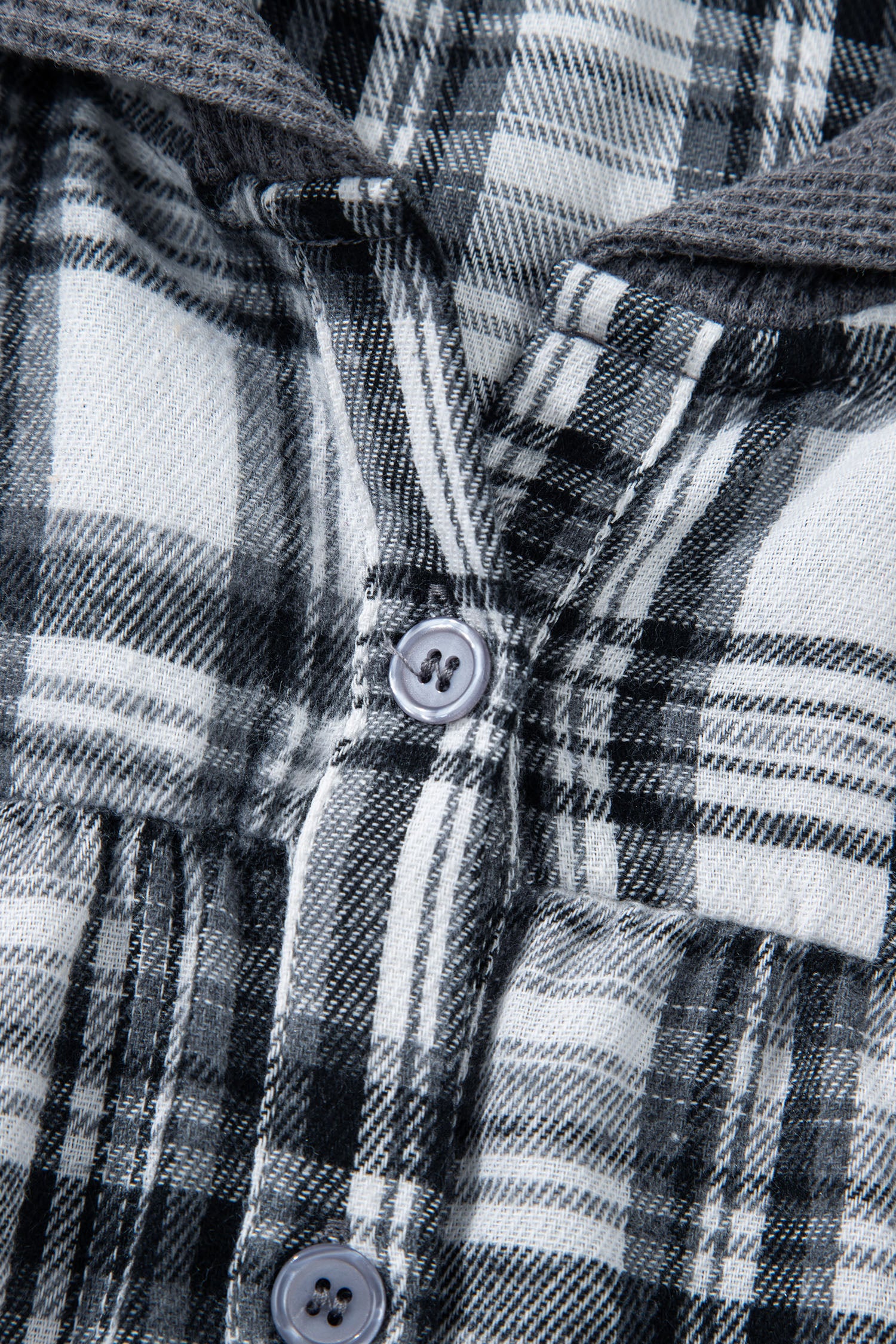 Brown Plaid Long Sleeve Hooded Sweater