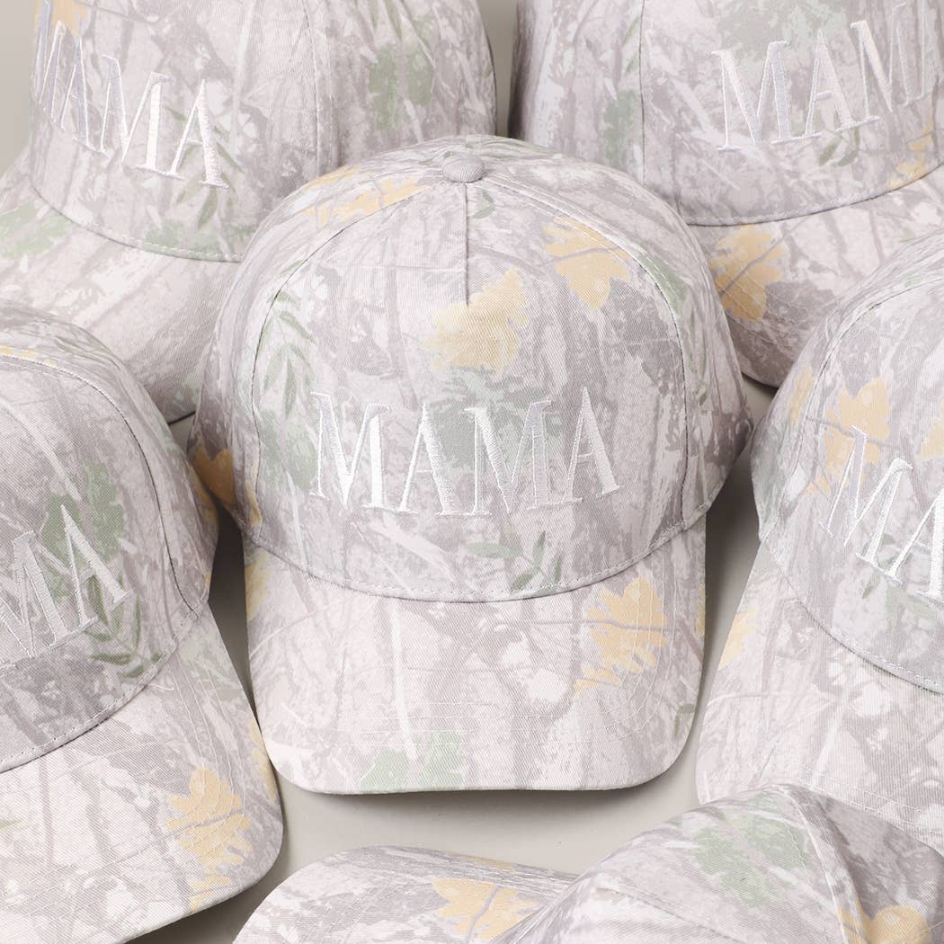 MAMA Letter Embroidery Real Tree Camo Baseball Cap