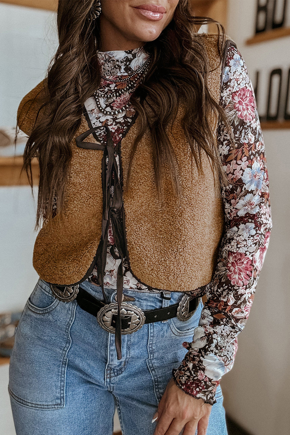 Beige Sherpa Vest
