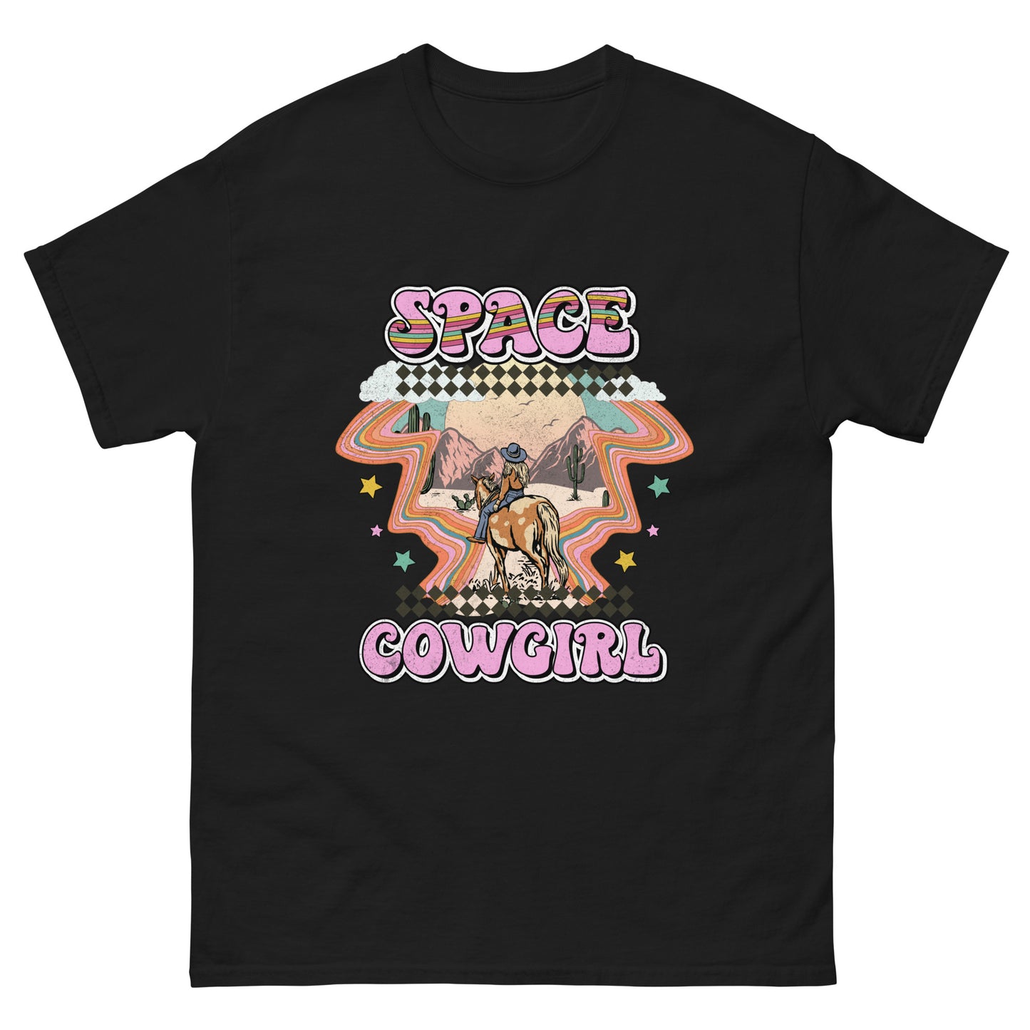 Space cow girl tee