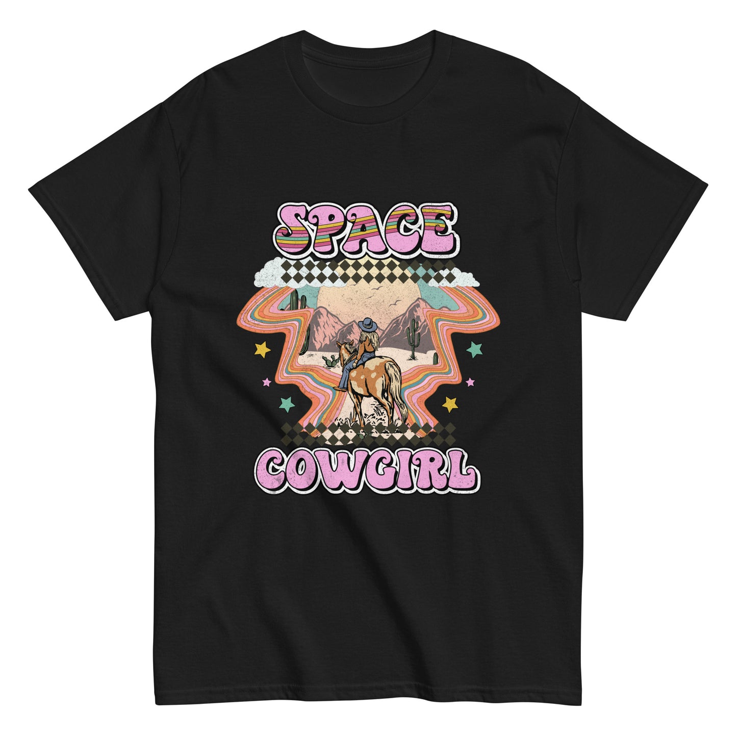 Space cow girl tee