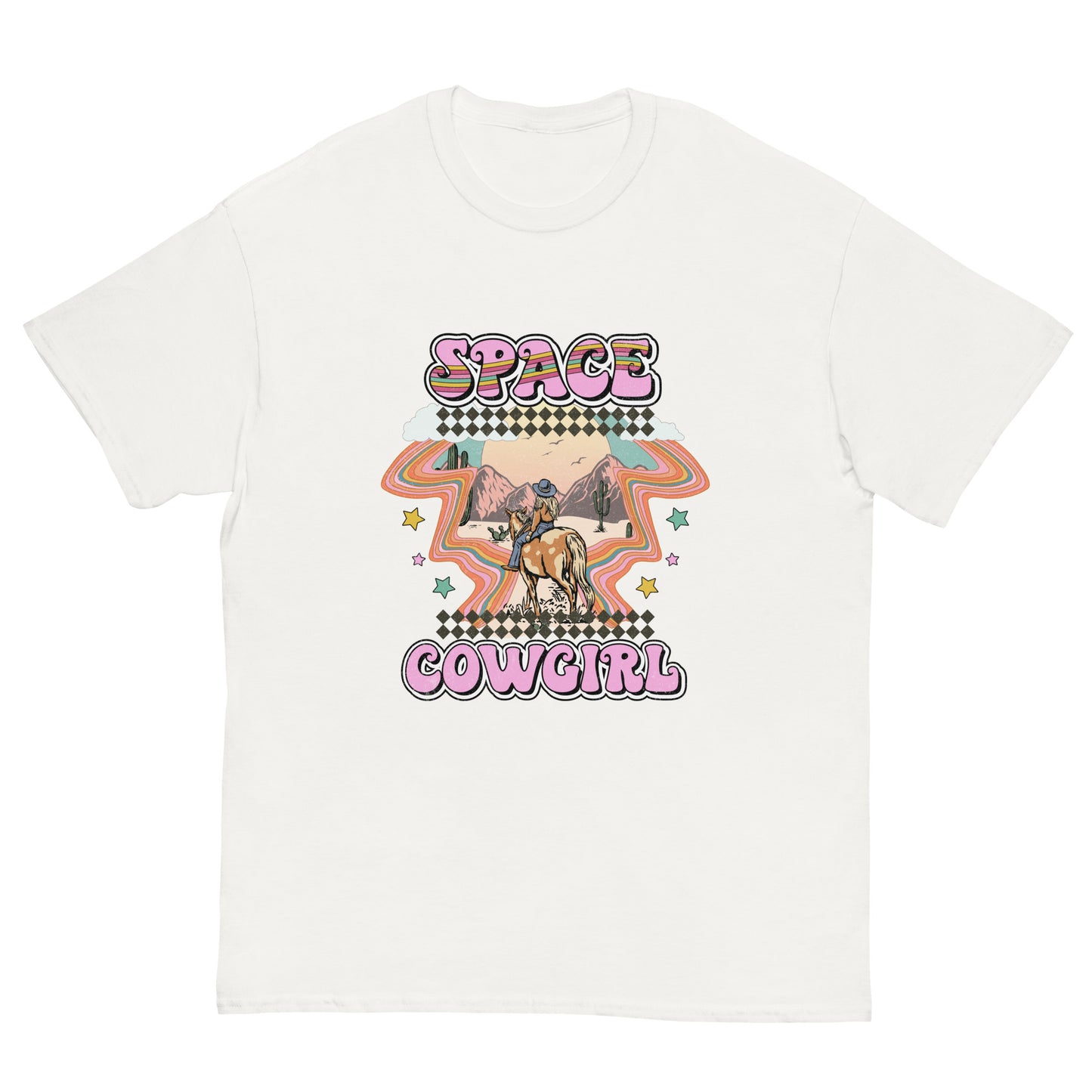 Space cow girl tee