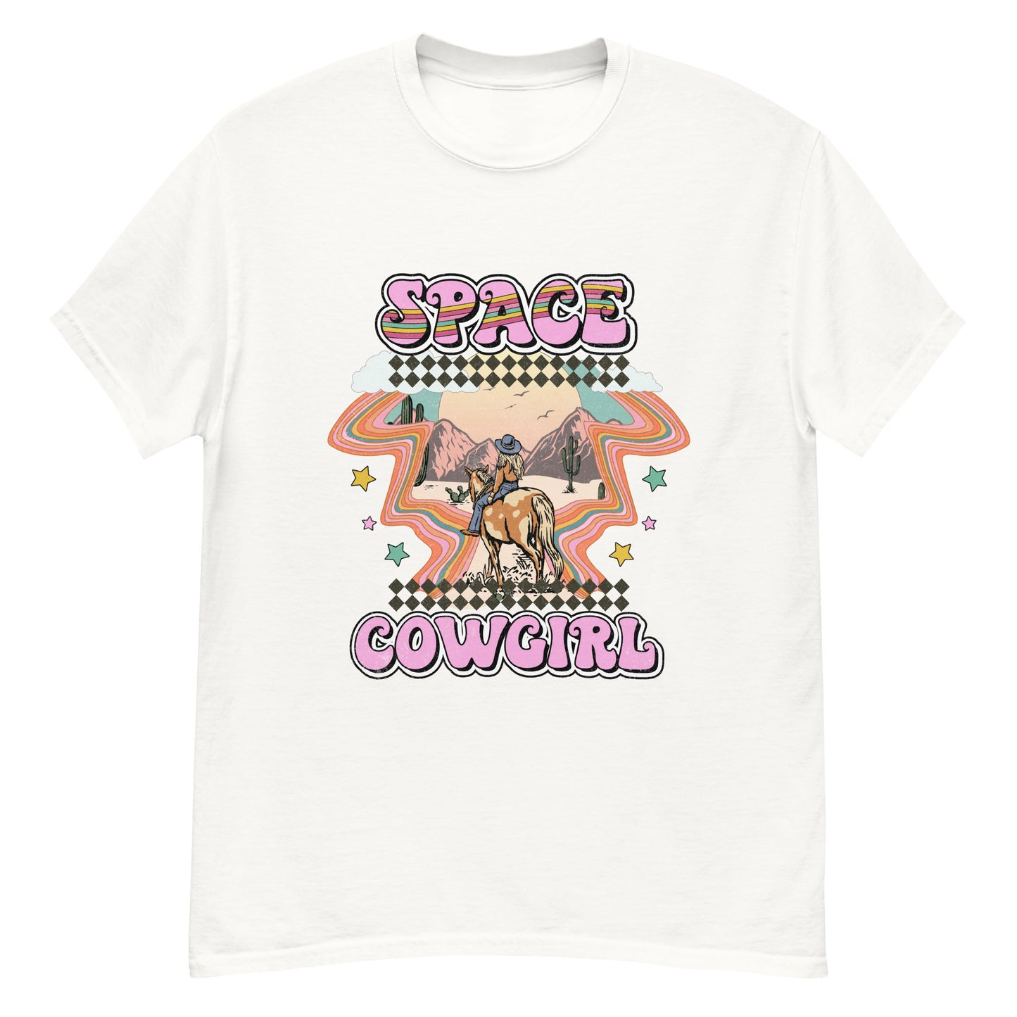 Space cow girl tee