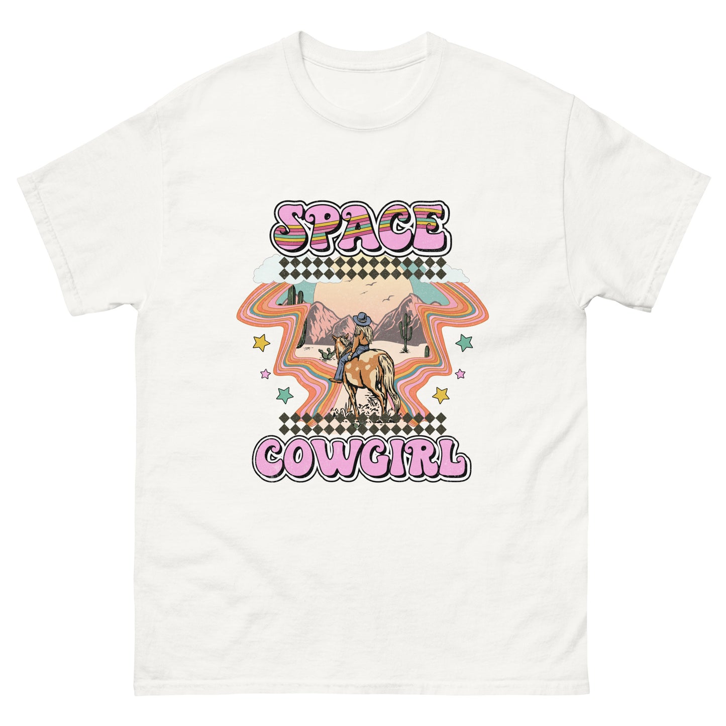 Space cow girl tee