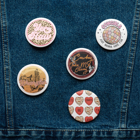 Western pin buttons