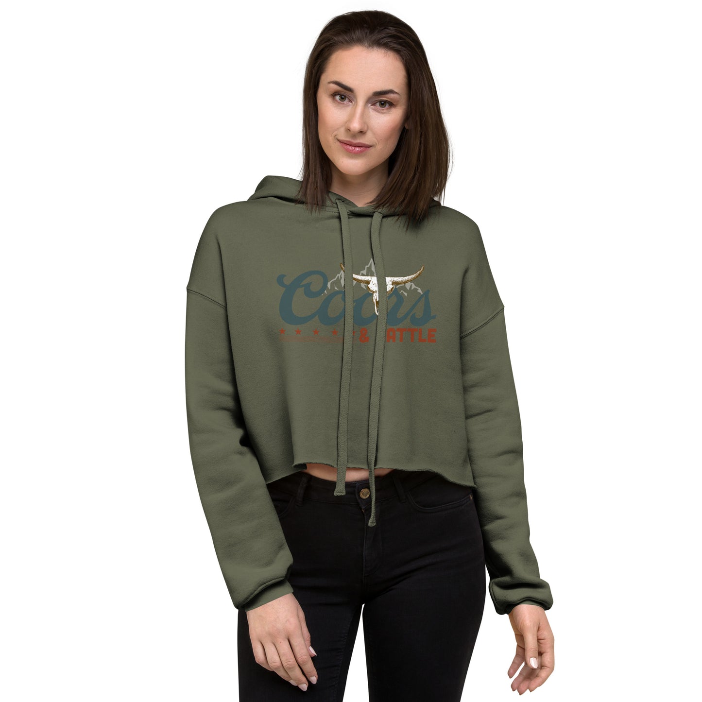 Coors & Cattle Crop Hoodie