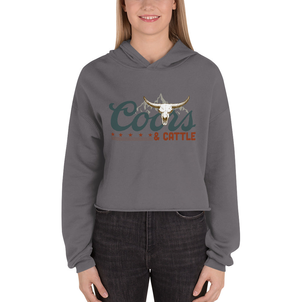 Coors & Cattle Crop Hoodie