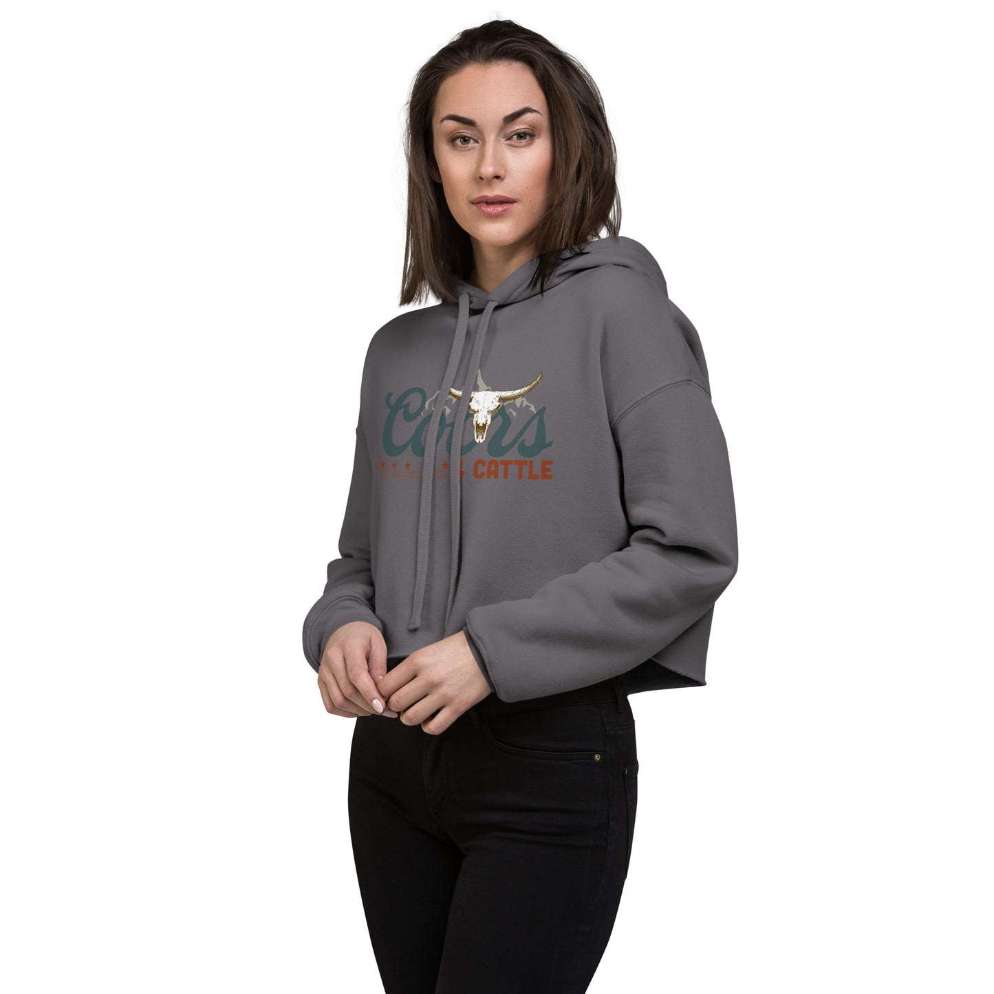 Coors & Cattle Crop Hoodie